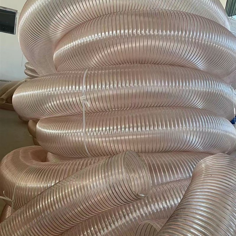 环卫扫路车吸尘车波纹软管 PU加厚吸尘管通风管供应