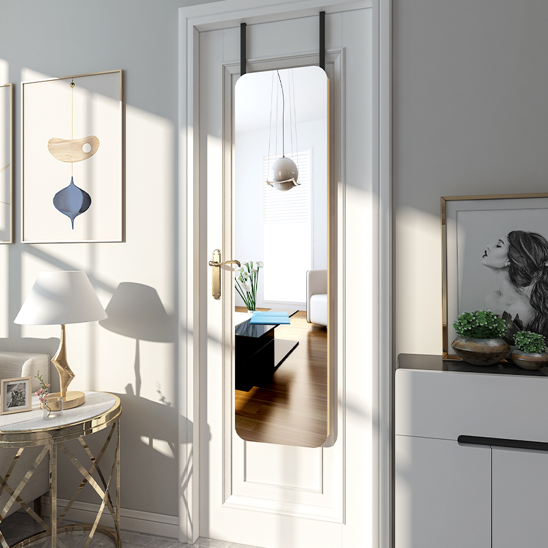 门后镜全身镜挂门镜子贴墙挂墙试衣镜自粘家用落地挂镜壁挂穿衣镜