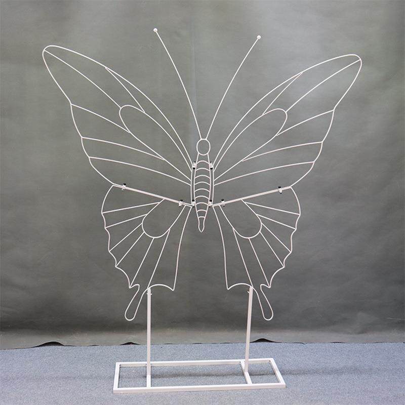婚庆道具铁艺蝴蝶路引舞台背景布置婚礼堂场景装饰插花艺装饰摆件