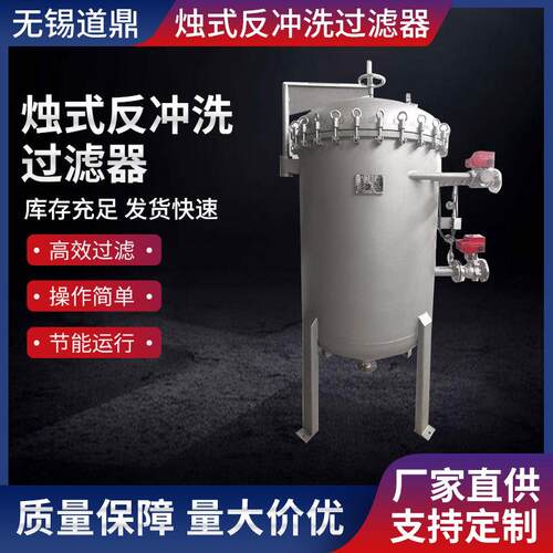 烛式反冲洗过滤器厂家PA烧结滤芯精密过滤器全自动反冲洗式