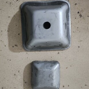 堆垛脚碗顶盖方管底脚立柱脚碗货架脚碗底座10x10 焊50x50的方管