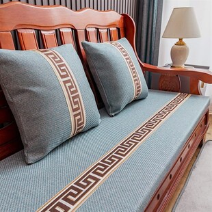 冬夏两用红木沙发坐垫防滑椅垫夏季座垫冰丝实木凉席罗汉床藤席垫