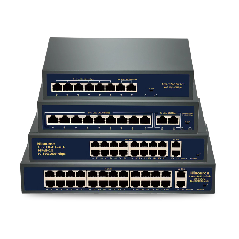 poe交换机光纤百兆千兆网络监控专用供电国标8V海康TP摄影头模块