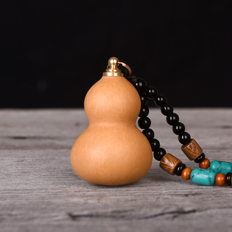 天然小葫芦鼻烟壶手捻文玩手把件开口葫芦挂件做旧包浆紫皮老葫芦