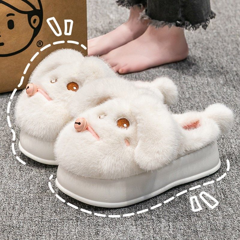 踩屎感棉拖鞋女士秋冬季室内家居2025新款保暖卡通可爱毛毛绒拖鞋