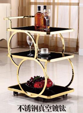 店餐厅上菜餐送车三层不锈茶水A229车点心酒蛋糕车餐边钢移动小推