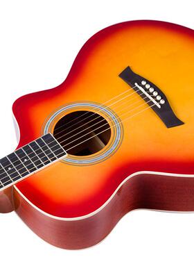 4单1寸声亮光民谣吉他初学者入门自A17学a木吉他guitr新手乐器原