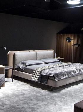 意式极简户塔特包林双人床小款型主卧现代简约软78306床高端设计