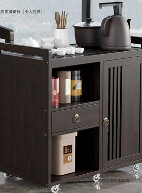 移具动茶家用小茶台实木茶车茶几茶套装全自动烧77190一水壶体桌