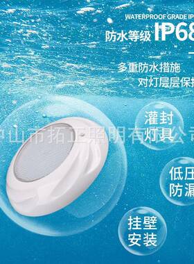 家LED挂壁厂泳式池灯潜水灯高亮遥控设计LEJ七水族馆泳彩池灯鱼缸