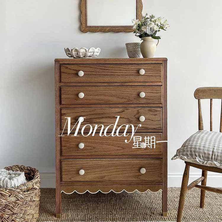 中复古实木五OBB斗柜古做旧储木色物柜原玄关柜入户收纳柜