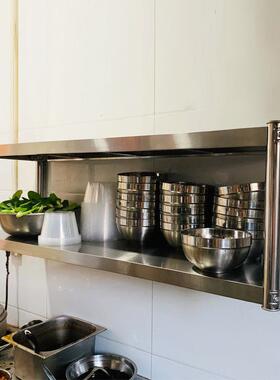 架包邮厨壁挂置物锈钢上墙二层吊架调味品不托臂架3饭店收MSU房纳