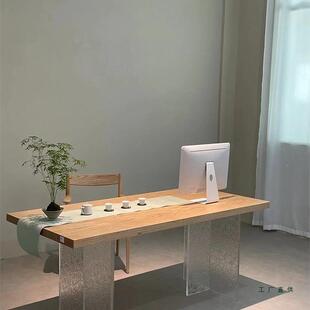 实北蜡大板木985桌板电脑木桌面台面板餐桌面板床边柜实木板定制