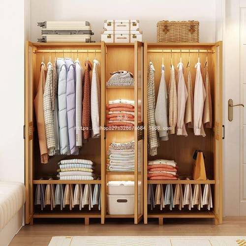 晓龙衣柜用卧室出易租房用简组家装童儿防尘布衣AZC橱实木挂衣柜