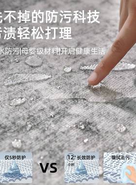 新2款地毯TYD发客厅02新款5轻奢感灰色免洗可擦卧室床边地垫极简