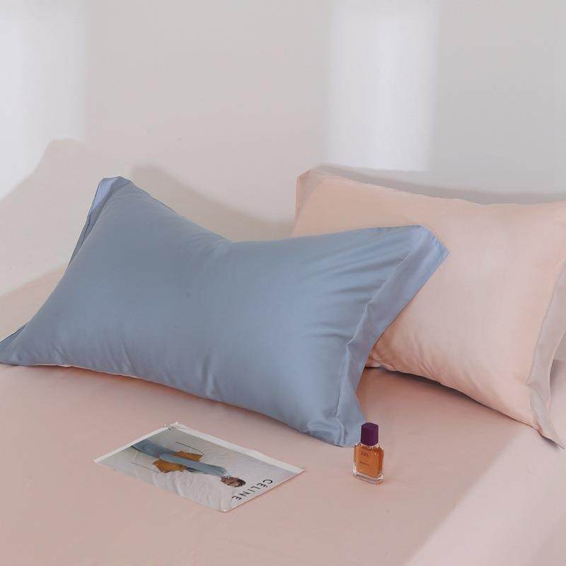 纯色天丝枕套VNK一对儿枕头套夏季冰丝2025新款8cm4x7装4cm枕芯套