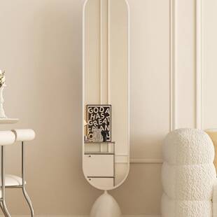 可旋转全身镜落地镜家用女生卧室试衣镜衣帽架一体穿衣镜玄关镜子