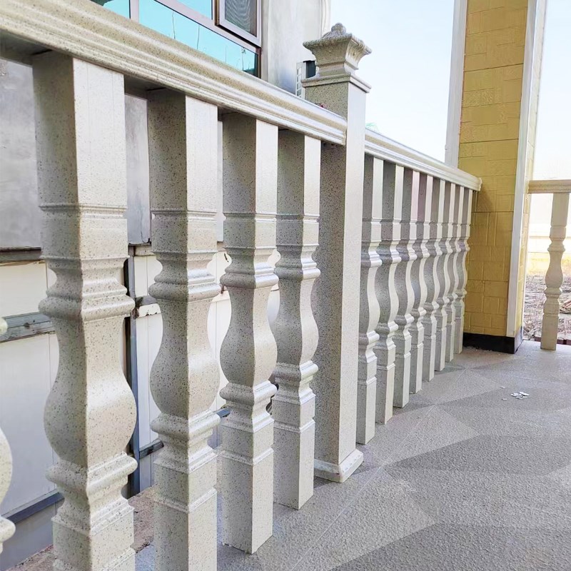 全铝室外阳台栏杆楼梯扶手护栏露台围栏家用加粗仿石中式围挡
