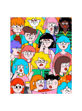 领典diy数字油画填色减压填充韩国漫画Kim hyeon ju手绘装饰画