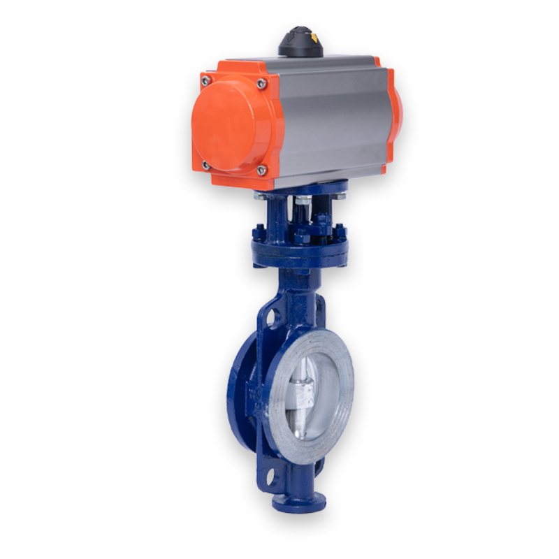 D73H-1C气动硬密封对夹式蝶 高温蒸汽导热油铸钢三偏心蝶