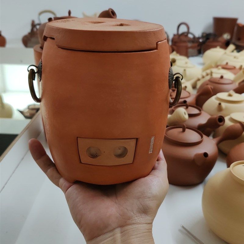 童文宋炭炉红泥小炭炉超迷你小巧橄榄木炭火炉温茶煮茶煮水副榜炉