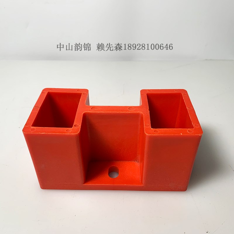 1*7*71红色塑料铜刷盒块方形电镀生产线配件碳刷盒电镀自动线