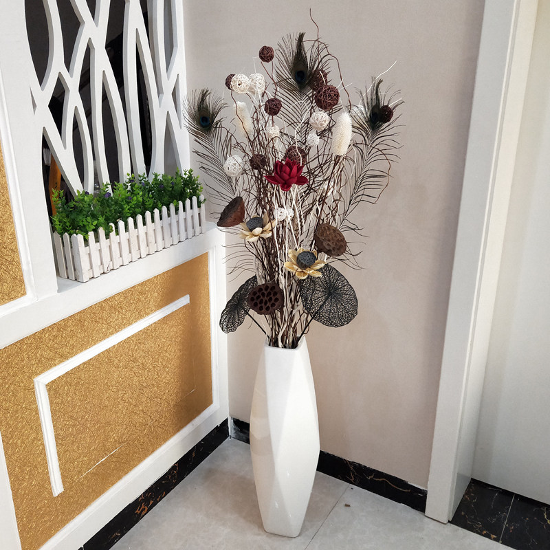 干花花束天然树枝装饰创意摆件仿真花插花客厅落地大高枝道具婚庆