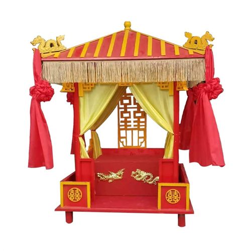 婚庆道具十六抬大花轿子中式婚礼八抬龙椅步辇汉唐凤撵銮驾镂空轿