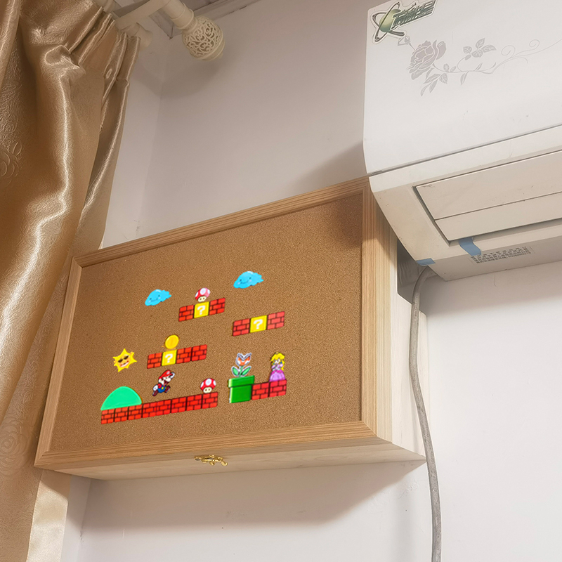 大尺寸入户家用奶油风电表箱装饰画遮盖定制现代简约空调管软木板