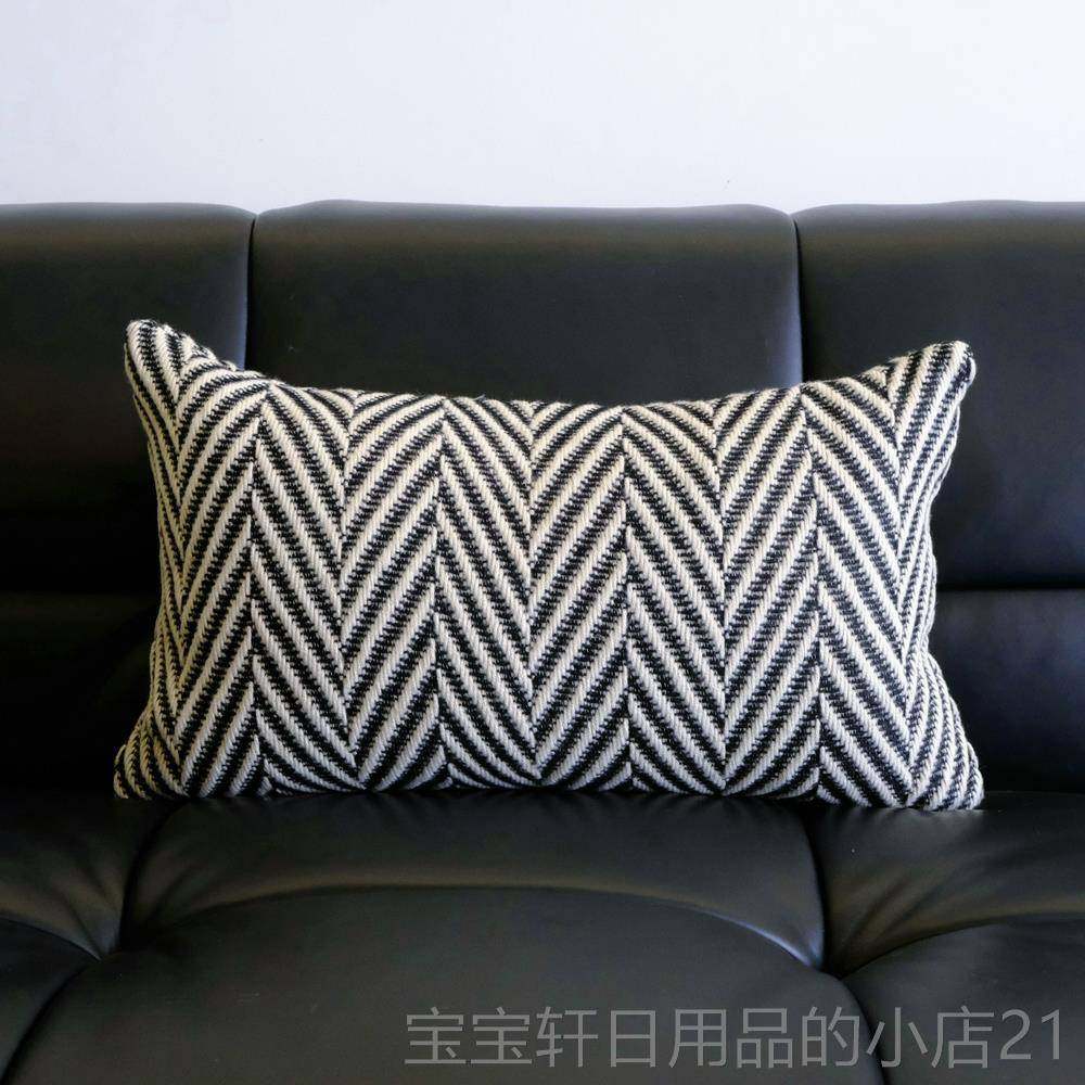 高档Manyu MHome odern Wa不bi-Sabi休闲沙发枕垫腰枕办公室e腰枕