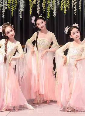 高档春意浓儿暖童古典舞服蹈演出服中国舞灵同款飘逸仙儿气纱衣艺