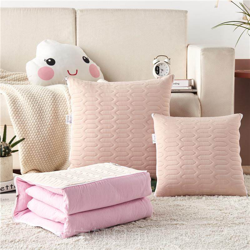 正品夏季丝抱冰枕被子两多功能二合一办公室午睡头毯枕汽车折叠用