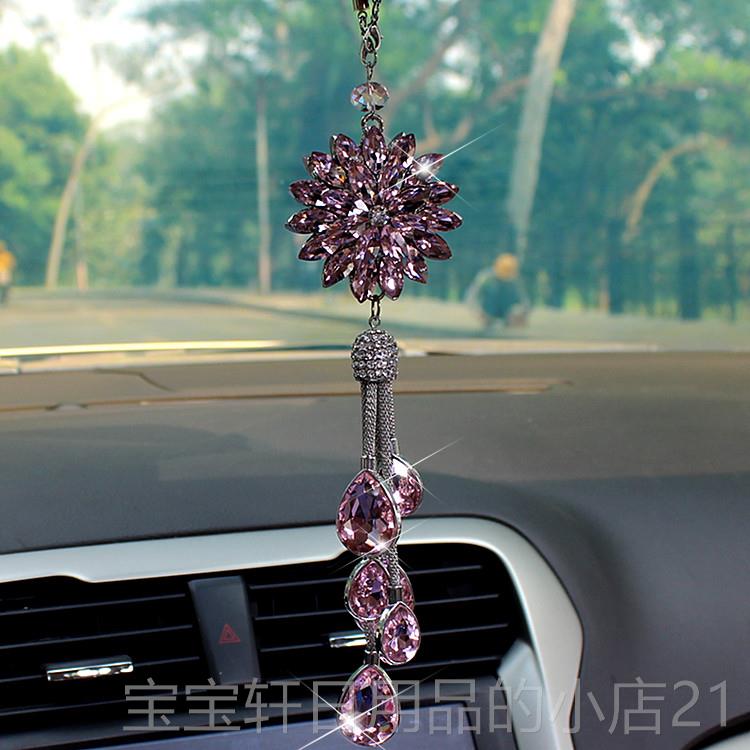 正品汽车挂饰品车内饰车载水晶花挂件男女后视吊士镜吊坠车用创意