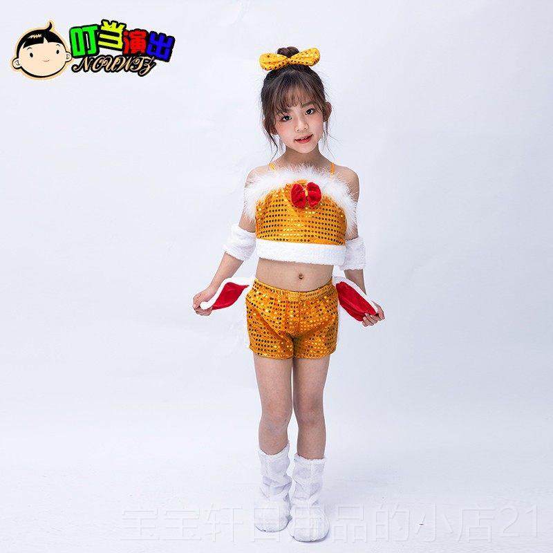 高档六舞一快乐物小猪演出服儿童三只小演猪男女蹈服幼儿园卡通动