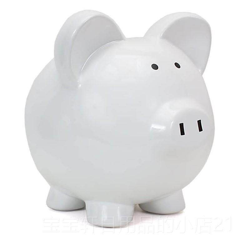 正品瓷美国量进口容创意陶存钱罐小猪猪大超大家用摆件儿童存储硬