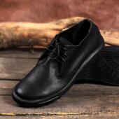 鞋 男夏闲季 透气真皮男鞋 高档皮码 手复古单层头层牛皮大头工装 大休