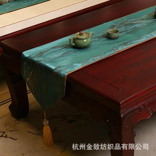 厂桌HSJ家桌旗中式茶轻奢茶台布艺茶桌垫布餐桌布现代几布布