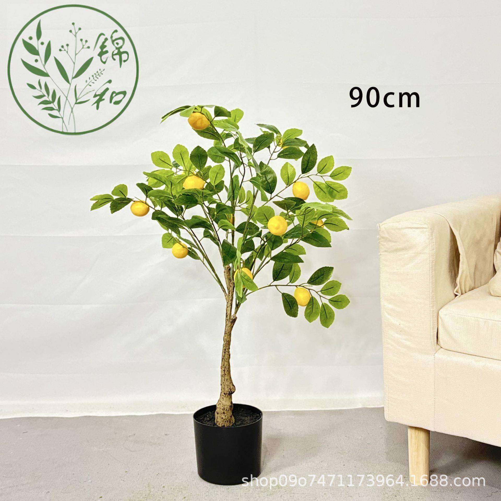 拆卸盆柠檬树-1款真植物柠檬树假绿仿植栽网红室内装饰件客厅摆假