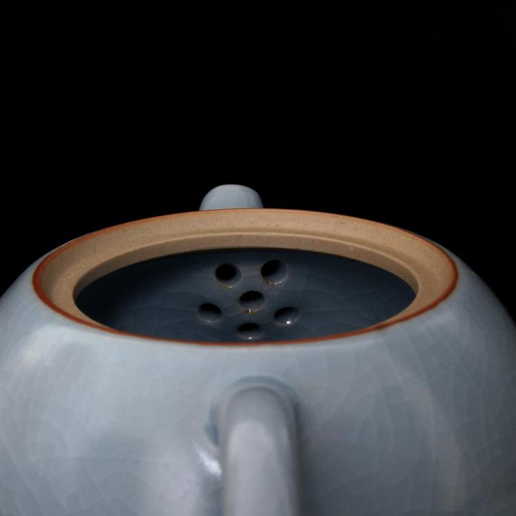 汝窑西施壶汝瓷大号码VGT泡茶水壶汝壶窑具陶瓷壶单天蓝玛茶瑙玉