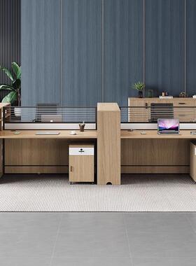 职员工卡座财务办桌KNW办室家具公屏公风员工桌位4双6人电脑桌椅