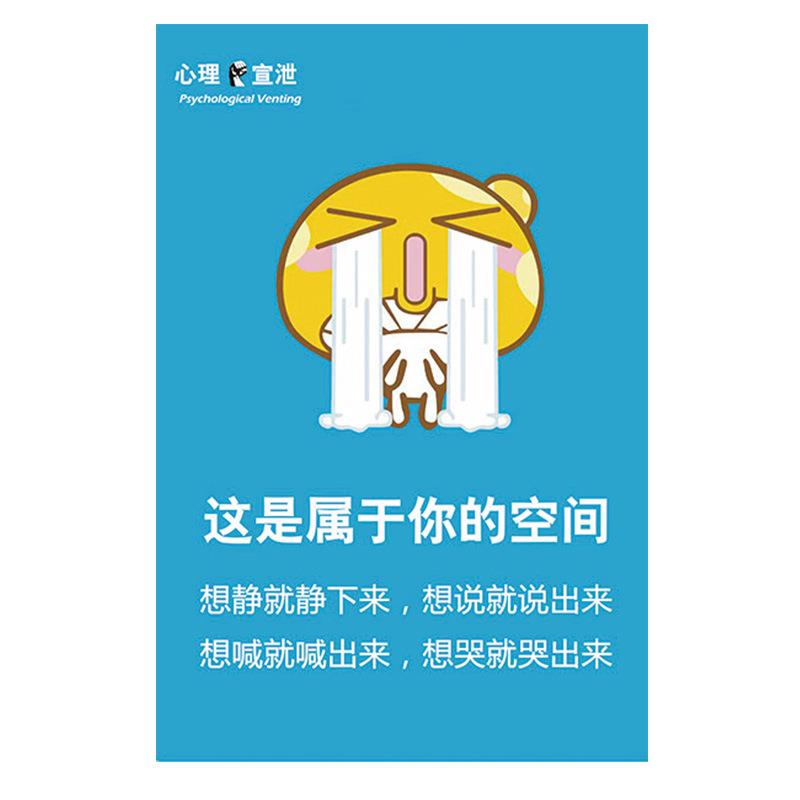 意华HYXLGT01易指心理宣泄心理挂图心理咨室监控询情绪疏导卡通宣