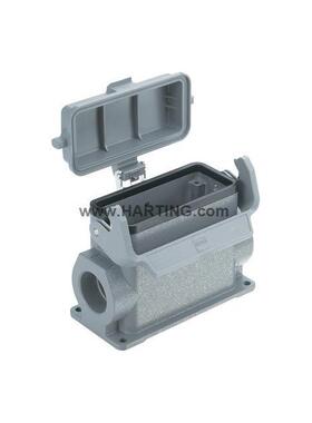 HARTING连接器0930060255高底座HAN-1OUM6BG-AS1-LB-1K-21带盖