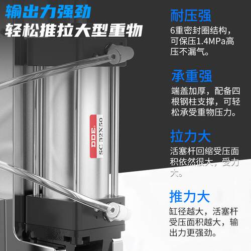 S/C标准气缸小型气动C80*25/50/75/1001AMD25/150/2000/250/3S00/
