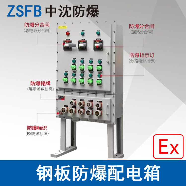BXMD58防爆配电箱钢板焊接防爆非标铁箱控制柜触摸屏ExdbebIIBT6