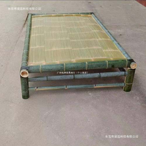 竹简床全竹纯VDF手工楠竹制作用易一体单两人家双人午休用传统竹