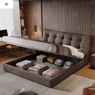 2025款 极简布JAU艺床代约猫爪现布软包大床2简新米主卧婚床 意式