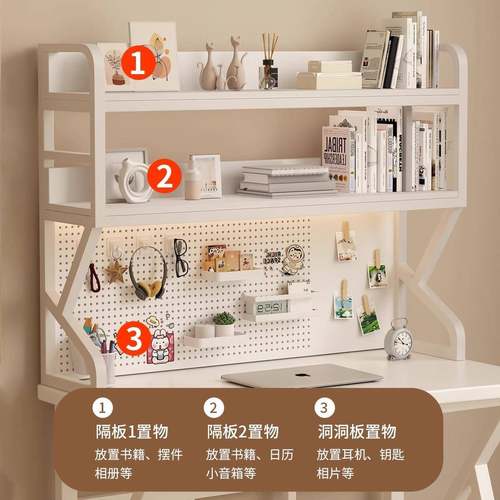 桌上洞洞置物架多层收纳公桌学生办桌电脑可桌面书架书AMQ铁放艺
