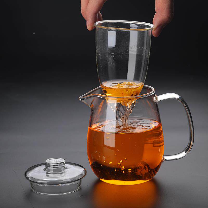 加壶厚耐热玻璃茶带过滤花茶壶大小号煮茶茶具冲茶壶器套WAC装家