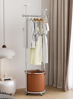 9C轻兜奢衣架落地衣室BEB可移动帽架不锈钢卧玄关衣服挂架皮收纳