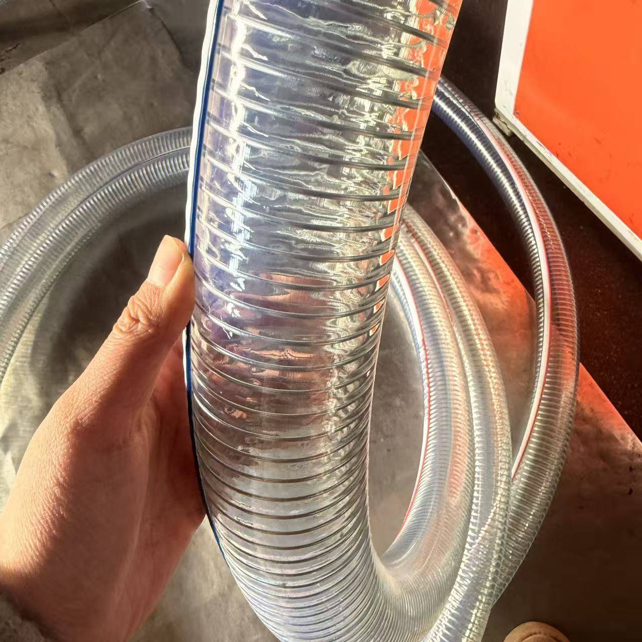 厂家负压真空抽油管防冻塑料水管螺旋增强pvc透明钢丝软管